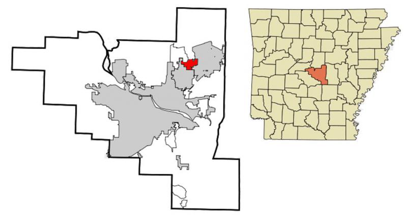  Pulaski County Arkansas Incorporated and Unincorporated areas Gravel Ridge Highlighted 2010