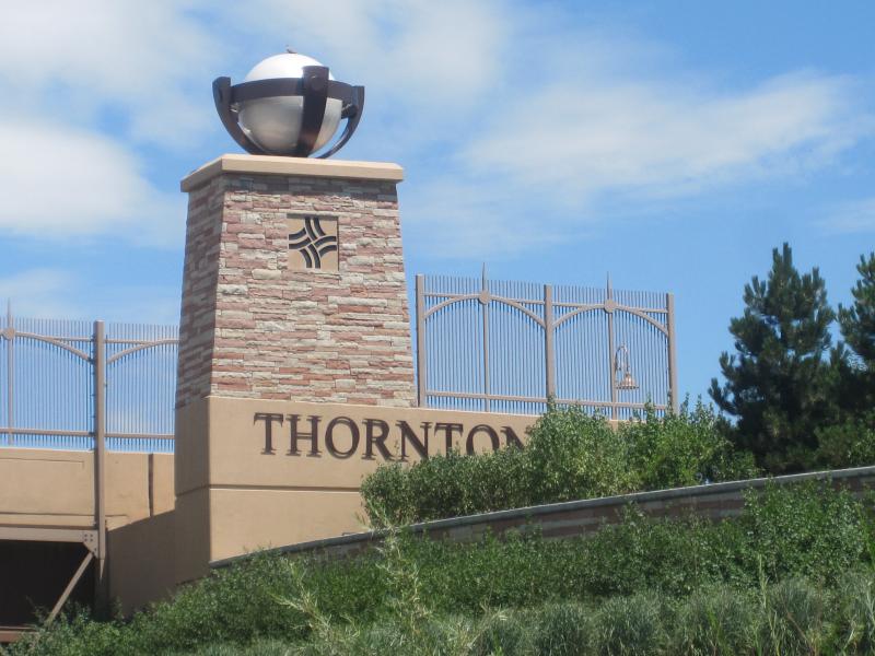 Thornton, C O, welcome sign I M G 5209