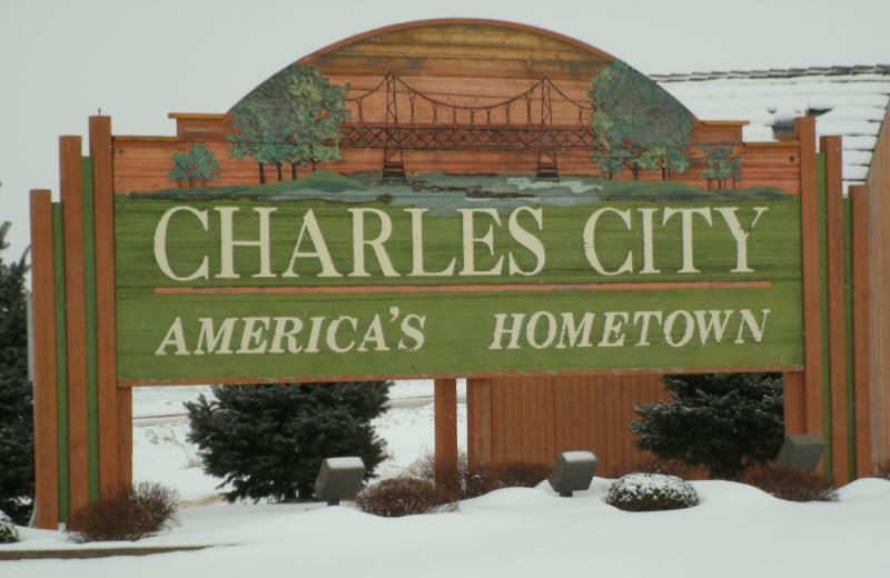  Welcome Sign Charles City, Iowa