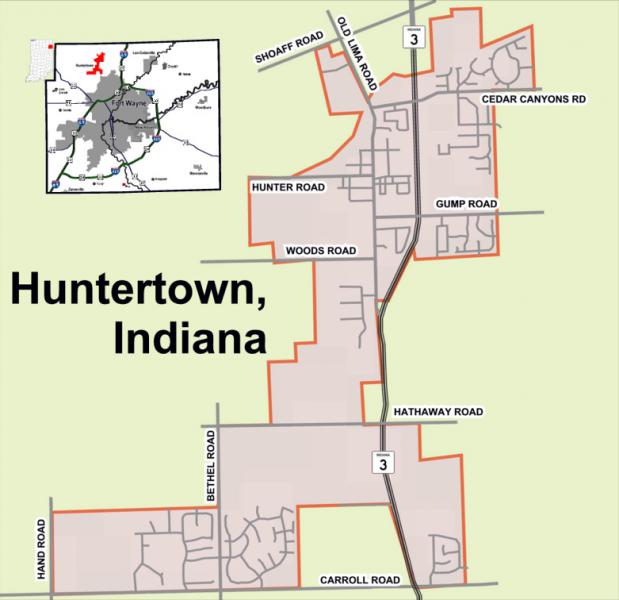  U S- I N- Huntertown Map