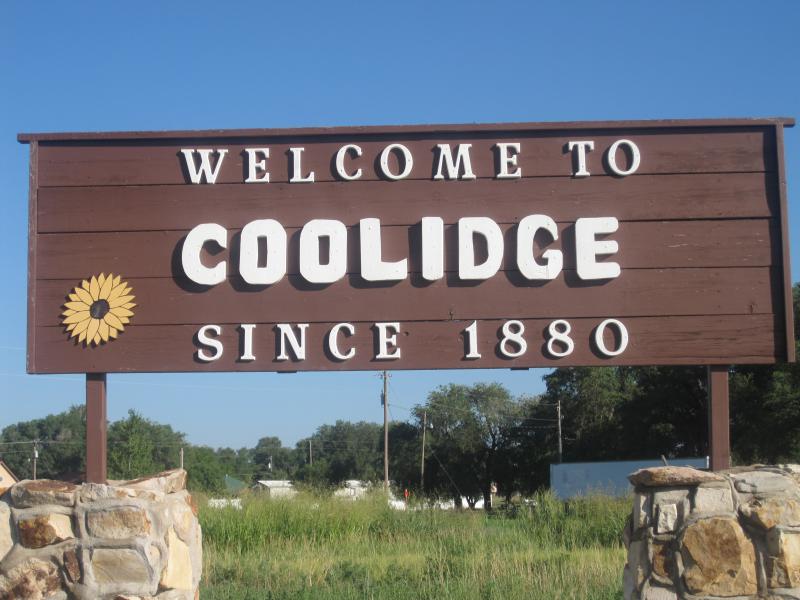  Coolidge, K S, welcome sign I M G 5822