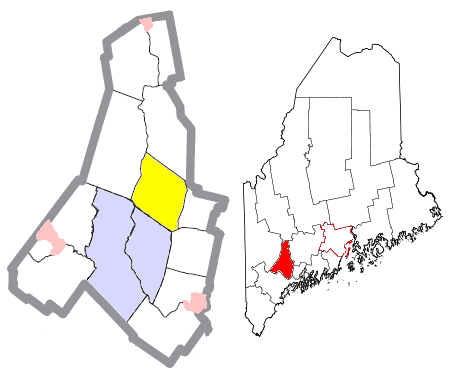  Androscoggin County Maine Incorporated Areas Greene Highlighted
