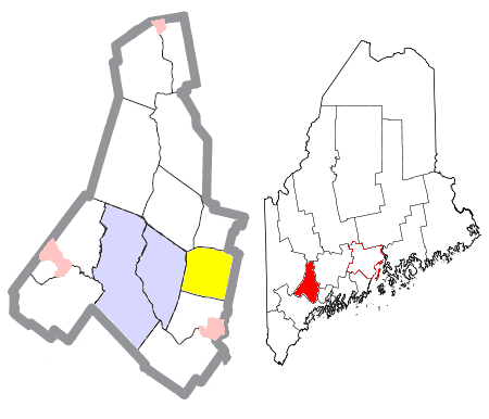  Androscoggin County Maine Incorporated Areas Sabattus Highlighted