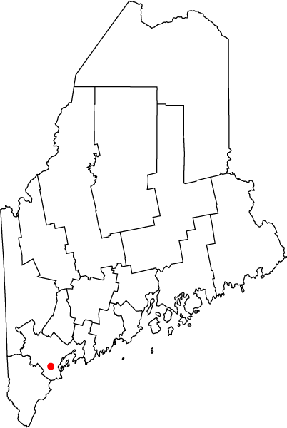  Map of Maine highlighting Westbrook