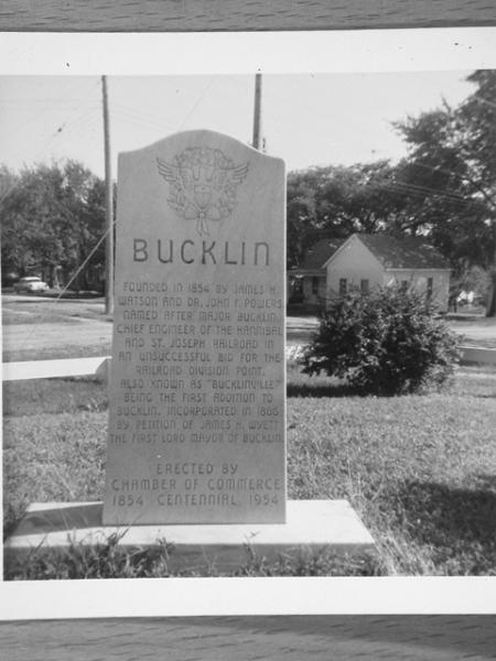  Bucklin Plaque