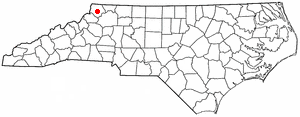  N C Map-doton- West Jefferson