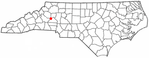  N C Map-doton- Hickory