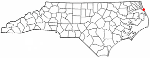  N C Map-doton- Southern Shores