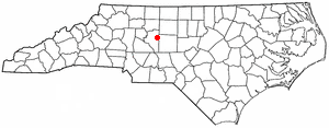  N C Map-doton- Thomasville