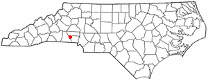  N C Map-doton- Cherryville