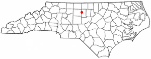  N C Map-doton- Gibsonville