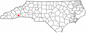  N C Map-doton- Hendersonville