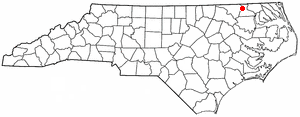  N C Map-doton- Murfreesboro
