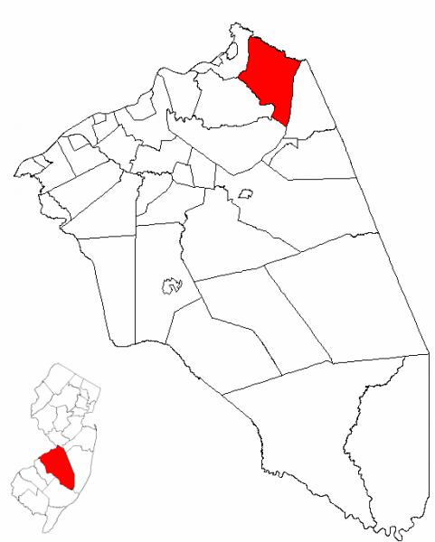  Map of Burlington County highlighting Chesterfield Township