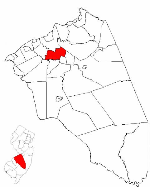  Map of Burlington County highlighting Westampton Township