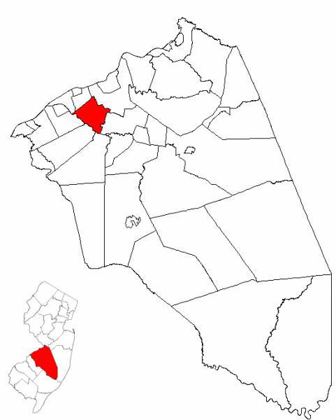  Map of Burlington County highlighting Willingboro Township