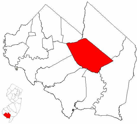  Map of Cumberland County highlighting Millville
