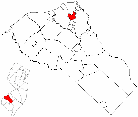  Map of Gloucester County highlighting Woodbury