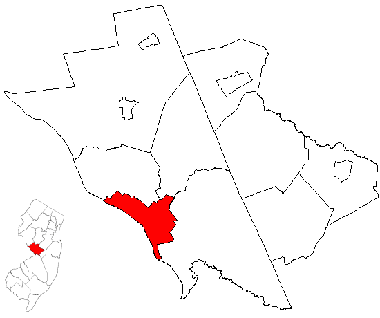  Map of Mercer County highlighting Trenton City