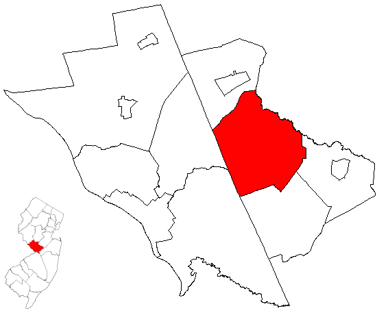  Map of Mercer County highlighting West Windsor Township
