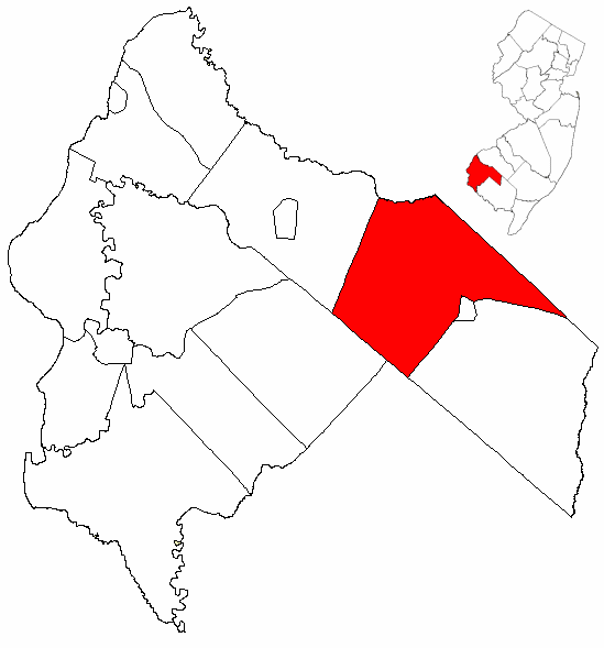  Map of Salem County highlighting Upper Pittsgrove Township
