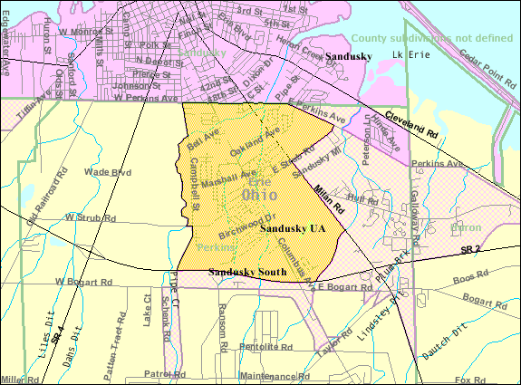  Detailed map of Sandusky South, Ohio
