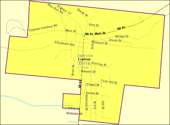  Detailed map of Coalton, Ohio