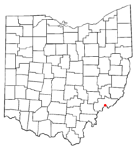  O H Map doton Marietta- Ohio- U S A
