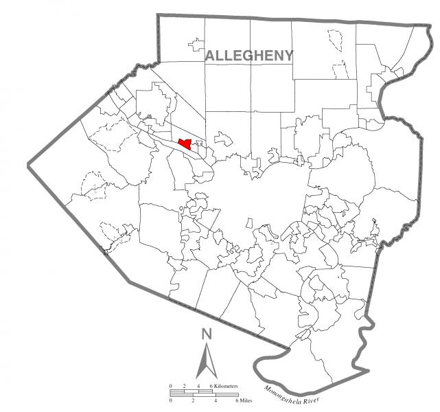  Map of Emsworth, Allegheny County, Pennsylvania Highlighted