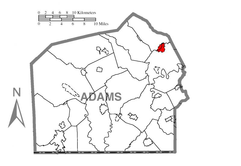  Map of Lake Meade, Adams County, Pennsylvania Highlighted
