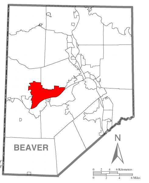  Map of Industry, Beaver County, Pennsylvania Highlighted
