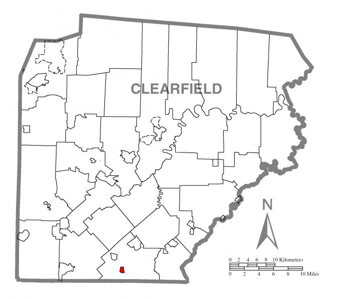  Map of Coalport, Clearfield County, Pennsylvania Highlighted