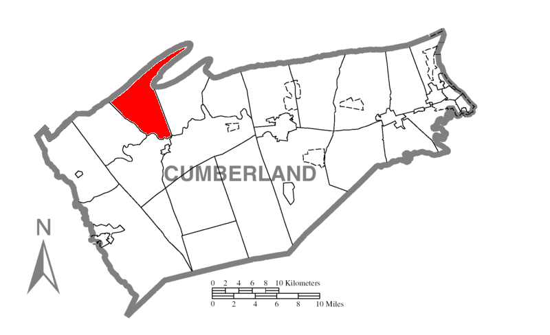  Map of Cumberland County Pennsylvania Highlighting Lower Mifflin Township
