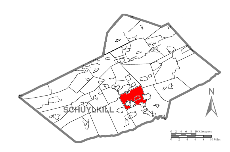  Map of Schuylkill County, Pennsylvania Highlighting North Manheim Township