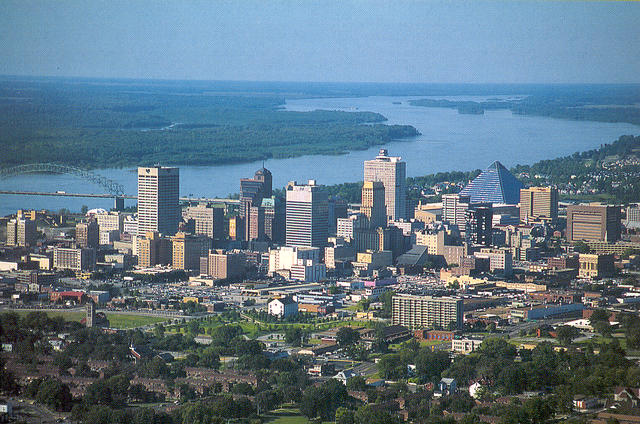  Memphis skyline from the air