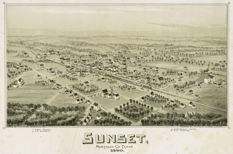  Old map- Sunset-1890