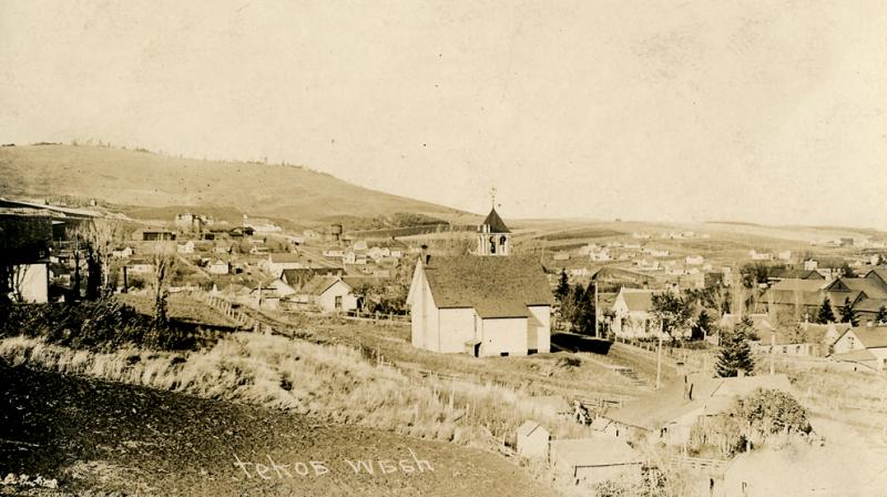  Panoramic Town View, circa 1915, Tekoa, Washington